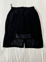 Ann May & Co Women's Black Rear Zipper Double Slits Pull-On Pencil Skirt Size 14 image 2