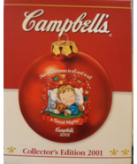Campbell&#39;s Soup  2001 Collector&#39;s Edition Merry Christmas Ball Ornaments... - $117.85 MXN