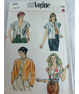 Vintage  VOGUE Jackets cover ups Pattern 8047 Size 8 UNCUT - $20.36 CAD