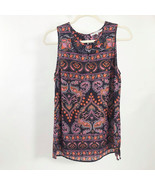 Violet &amp; Claire Sheer Multi-Color Women&#39;s Top Tunic Keyhole Back &amp; Front... - $14.84