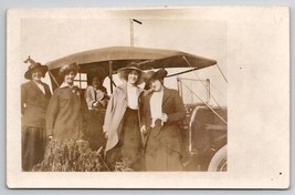 RPPC Five Lovely Ladies with Automobile Greenwood Washington Postcard C29 - £10.23 GBP