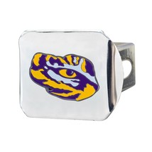 Fanmats NCAA LSU Tigers 3D Color on Chrome Metal Hitch Cover - £10.49 GBP