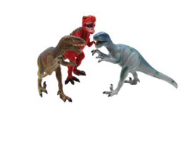 2007 Toy Major Trading Company Lot of 3 Dinosaurs T-Rex &amp; 2 Velociraptor 5&quot; - £22.07 GBP