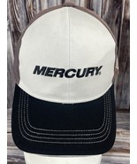 Mercury Marine White Black Brown Strap Back Adjustable Trucker Hat  - £11.61 GBP