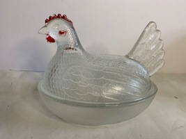 Vintage Hen on nest clear candy dish - £11.79 GBP