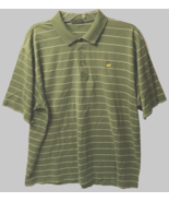 $9.99 Masters National Green Stripes Cotton Golf Augusta Polo Shirt XL - $13.11