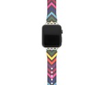 I. N.c. Mujer Negro Plata Arcoiris Chevron Silicona 42mm Apple Reloj Correa - $9.99