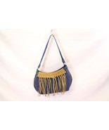 Chateau Denim Leather Tassel Purse - $13.71