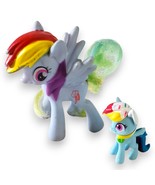 My Little Pony Rainbow Dash Lot of 2 Figures G4 Brushable Hair &amp; Mini Fi... - $13.86 CAD