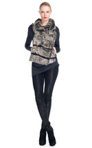 Helmut Lang &quot;Flux&quot; Rabbit Fur &amp; Leather Vest Black L - $4,817.40 MXN