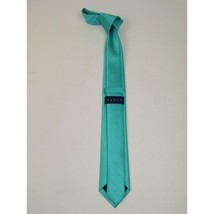 Mens Tie ZENIO By Stacy Adams Slim Narrow Twill Woven Soft Silky Z14 Teal image 2