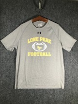 Under Armour Gray T Shirt XL Mens Lone Peak Football Tee Casual Extra La... - $11.05