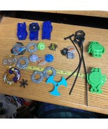 Lot of Beyblade 5 Launchers 3 Rip Cords and assorted pieces. - £35.03 GBP