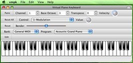 Virtual MIDI Piano Keyboard Virtual MIDI controller for Linux, Windows and OSX S - $16.50