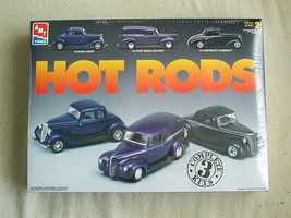 Factory Sealed AMT/Ertl Hot Rods Trio #8457 '34 Coupe/40 Sedan Delivery/Cabrio - £56.12 GBP