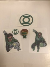 Bundle Justice League Green Lantern 2 Inch Figurine and 3 temporary Tatt... - $8.95