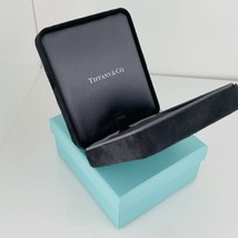 Tiffany Large Necklace Storage Gift Presentation Black Suede Leather Blu... - €85,71 EUR