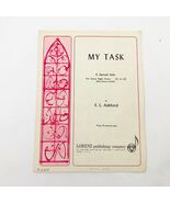 Ashford &quot;My Task&quot; Sheet Music Vocal Sacred Extra High Voice - $13.69 CAD