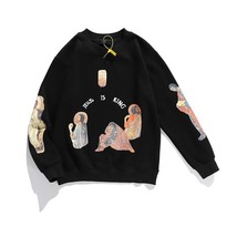 Hoodie Plus Velvet Hip Hop Bieber Sweatshirts  Sweatshirts Men Streetwear Pullov - £221.57 GBP