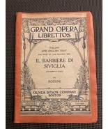 Vintage GRAND OPERA LIBRETTO,  IL BARBIERE DI SIVIGLIA • Rossini, Oliver... - £9.20 GBP