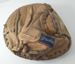 Vintage SPALDING 42-723 Tom Haller 34&quot; Catcher&#39;s Mitt Baseball Glove RHT... - £59.77 GBP