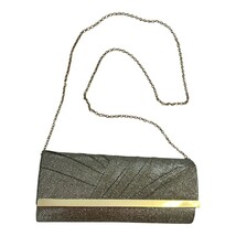 Jessica McClintock Metallic Clutch Purse | Gold Chain Strap Evening Bag ... - $21.00