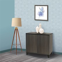 Kings Brand Furniture - 2 Door Cabinet Entryway Console Table With, Oak Gray - £89.31 GBP