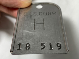 Vintage C.I.S. Corp ID / Badge / Hang Tag / Identification Tool Equipmen... - $12.87