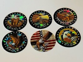 American Bald Eagle Pogs lot Slammer Milk Cap game poggs vtg America USA bird E2 - £11.83 GBP