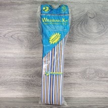 Wellington Lawn Chair Webbing Kit 80ft Chaise White Yellow Blue Stripes Screws - $14.49