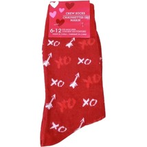 Retro Men&#39;s Unisex Funky Novelty Valentine XO LOVE ARROW CREW SOCKS Red/... - £3.64 GBP