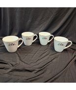 Princess House 1999 Veranda set of 4 Holiday Accent Mugs Christmas #132 ... - $24.74