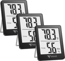 Digital Hygrometer Indoor Thermometer 3 Pack Room Thermometer with 5s Fa... - £29.07 GBP
