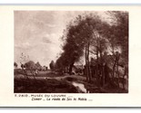 RPPC La route de Sin-le-Noble Painting by Jean Baptiste Corot Postcard Z4 - $2.92