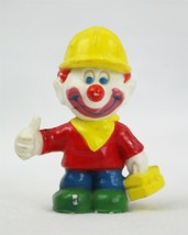 VINTAGE 1981 Mego Clown Around Construction Worker 2&quot; PVC Action Figure - £11.72 GBP