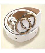 Double O Buckle Vegan Leather Belt Off White - $326.89 MXN