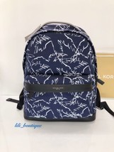 NWT Michael Kors Men Grant Backpack Travel Notebook Laptop Cotton Palm Navy $298 - £117.21 GBP
