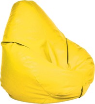 Ample Decor Leather Bean Bag Cover (No Filling), Plush Toys, Adults – Yellow - £33.72 GBP