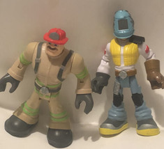 Rescue Heroes Lot Of 2 Fisher Price Action Figures Toy  T1 - £6.40 GBP