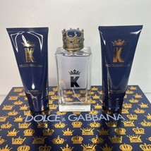 K By Dolce & Gabbana Gift Set EDT 3.3 oz , ShowerGel + Body Lotion - NEW  IN BOX - $68.99
