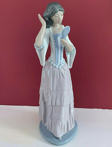 NAO by Lladro &quot;Self Reflection&quot; Woman Lady With Mirror Looking Gazing in Holding - £79.23 GBP