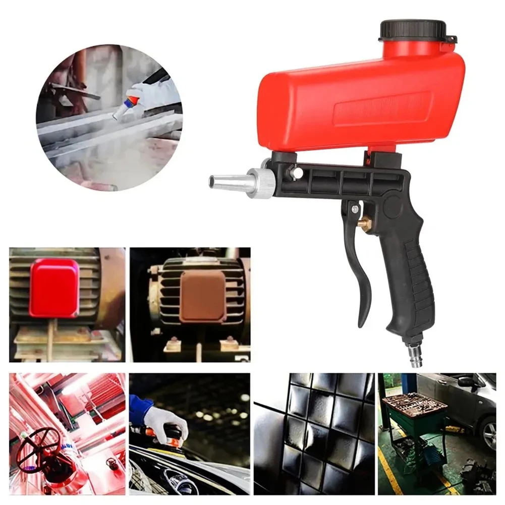 90psi Portable Handheld Sandblaster Adjustable Sandblasting Flow Air Sand Blaste - £84.07 GBP