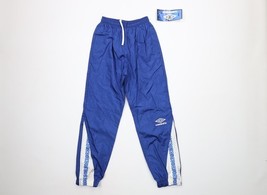 NOS Vtg 90s Umbro Boys Medium Soccer Spell Out Lined Nylon Joggers Pants... - $44.50