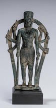 Ancien Khmer Style 8 Bras Vishnu Statue - Protection &amp; Preserver - 34cm/... - $485.26