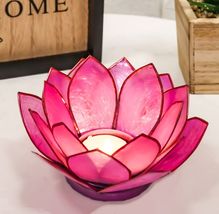 Ebros Seashells Lotus Flower Votive Tea Light Candle Holder 4.25"D (Cora... - $19.99
