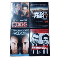 4 DVD Movies Code, Zero Dark Thirty, Face Off, Righteous Kill, Drama Action Crim - £6.49 GBP