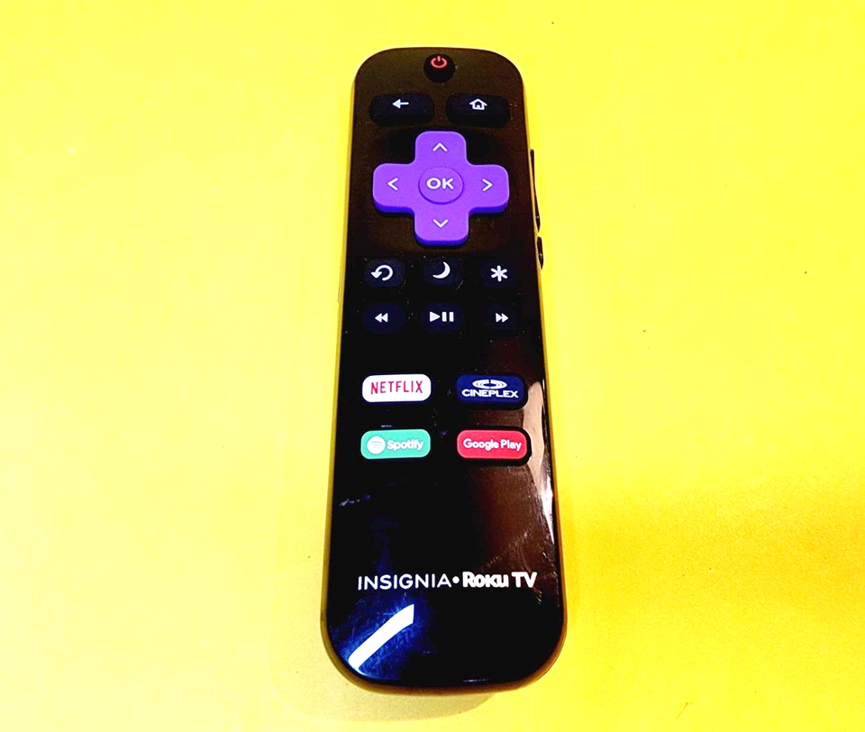 INSIGNIA ROKU TV REMOTE CONTROL CONTROLLER INFRARED IR ERGONOMIC BLACK P... - $8.80