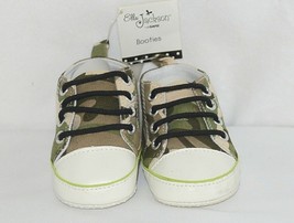 Ganz Ella Jackson Green Camo Infant Booties Shoes Size 0 to 12 Months - $11.99