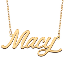 Macy Name Necklace for Best Friend Family Member Birthday Christmas Gift - £12.48 GBP