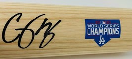 COREY SEAGER Autographed Dodgers 2020 World Series Champs Logo Bat FANATICS - £388.35 GBP